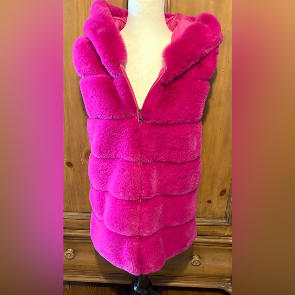 Vibrant Pink Faux Fur Vest
NWOT
